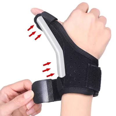 Aluminum-Plate-Reinforced Thumb Guard Wrist Brace Finger Immobilizer Summer Use for Wrist Strain Sprains