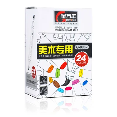 Art professional using 24 colors a set rubber tip soft and hard twin tips G-0962 drawing marker pens