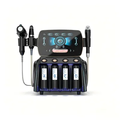 Salon Use 3 in One Facial Care System Spiral Bubble Cleansing Pressure Essence Sprayer Massage Hammer Beauty Machine