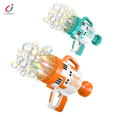 Chengji Space Bubble Gun Children Outdoor Play Electric Automatic 108 Holes Lighting Space Bubble Machine