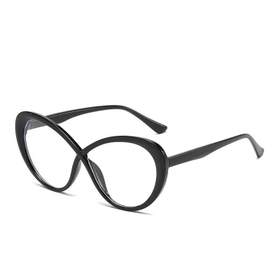 Fashion New Butterfly Cross Color Match Girls Street Shot Blue Light Glasses Can Be Matched With Myopia Glasses
