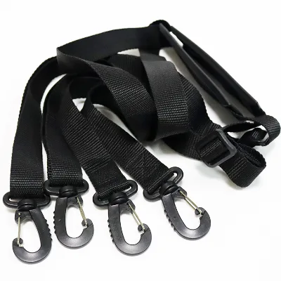 Kofei Custom Backpack Webbing Strap Heavy Duty Nylon Black Adjustable Lanyard Shoulder Strap for Bags