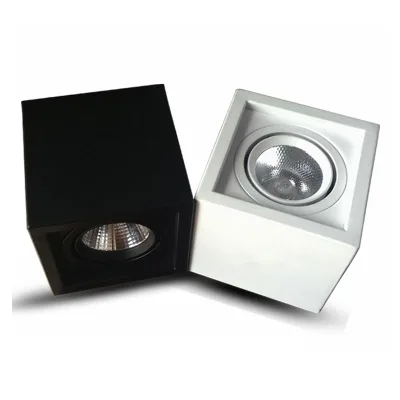 Commercial Hotel Spot Light Square Aluminum Surface Mounted Ceiling AR111 LED Spotlight with CRI95 and 5-Year Warranty