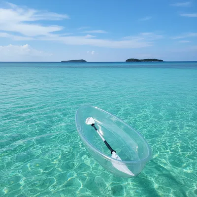 Photography Single Full Transparent High Speed Fishing Kayak SUP Boat Canoe PC Crystal 1Person Scenic Paddle