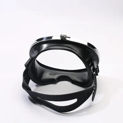One-piece Diving Mask Snorkel High-definition Transparent Glass Lenses PVC Face Seal Adjustable Head Strap for Underwater