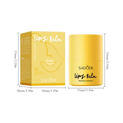 Organic Lightweight Propolis + Vitamin E Lip Balm - Repairs Dry Lips and Enhances Natural Gloss Lipstick