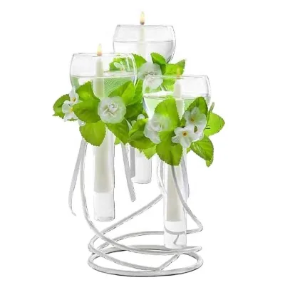 White Metal Candle holder for Wedding Decoration gifts Decorative Home Table Centerpiece Stand Candle Holder