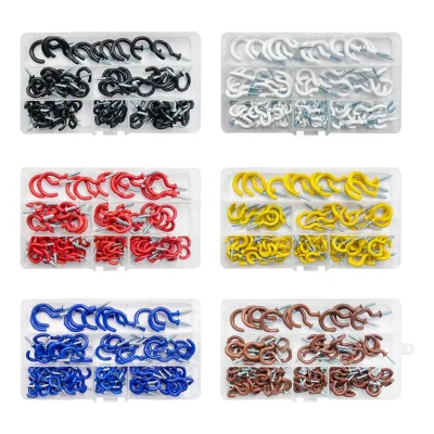 Coloful Vinyl Coated Cup Hook Plants Kitchen Hanging Hook Vinyl Coated Ceiling Hooks Cup Screw Hooks Coated Wood Ceiling Hanging