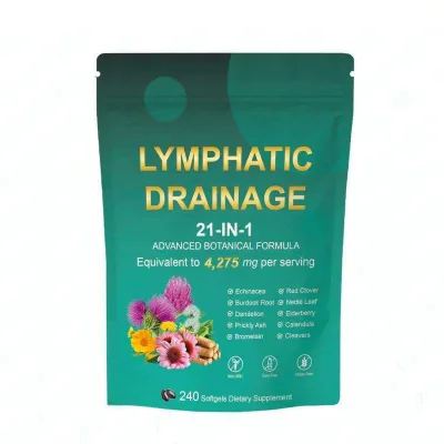 Wholesale OEM Hot Selling Herbal Lymphatic Softgels with Echinacea Dandelion Raw Material Dietary Supplement for Adults