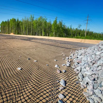 PP Pet Two-Way Polyester Welded Geogrid Used for Road Reinforced