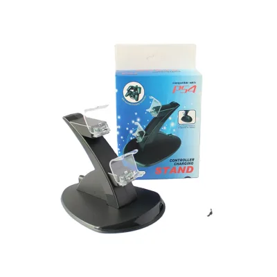 Led Double Controller Charger Dock Station Vertical Stand for PS4 Controller