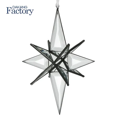 Elegant Handcrafted 3D Glass Star Ornament for Home Decoration Christmas Tree Hanging and Festive Display Indoor or Outdoor Use