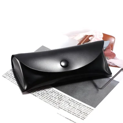 Cheap Eyeglass PU Cases Portable Sunglass Box Fashionable PU Leather Eyeglass Case Lightweight