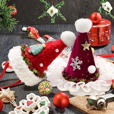 Wholesale Christmas Pet Hats Cute Design Christmas Deer Accessories Cute Hat for Dogs and Cats