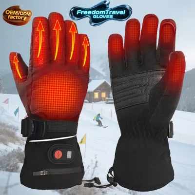 Extreme Cold Winter Racing Gloves for Outdoor Sports Thermal Heated Ski Gloves Waterproof Snow Heating for Motorcycle Racing