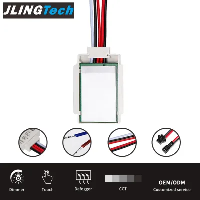 Tricolor CCT Dimming Dimmer Switch 12V 60W LED Smart Mirror Light Controller CE Certified