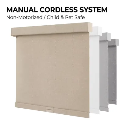 UV Protection Thermal Insulated 100% Polyester Spring Control Manual Roller Blinds for Home Office