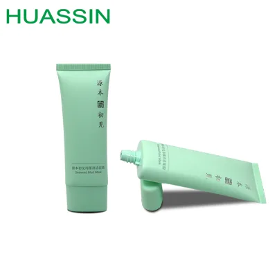80ml Oval PE Plastic Tube for Skin Care Round Cosmetic Aluminium Facial Cleanser Packaging with Screw Cover