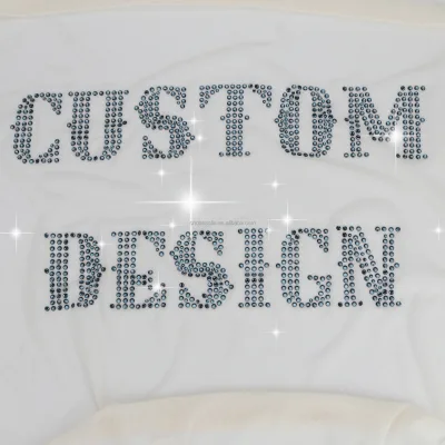 Customized Rhinestone and Rhinestone Pattern Heat Transfer Printing for Garment Decoration.