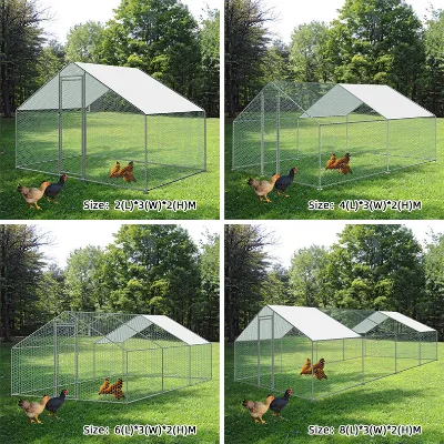 Heavy-Duty Galvanized Steel Free-Range Chicken House | Weather-Resistant Mobile Poultry Shelter for Large Scale Farms