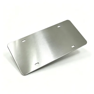 Custom Blank Chrome License Plate Stainless Steel USA Canada Jamaica Size