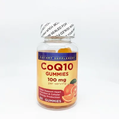 No Sugar Added CoQ10 Chewable Gummies, 100mg Per Serving for Heart Support, Natural Flavors Vegan Supplement