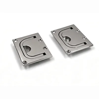 316 Stainless Steel Polish Handle Flush Hatch Lift Ring Hardware Parts Boat Deck Cover Square Floor Pull Latch