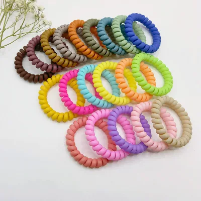 Hot Selling 10 Piece Coil Elastics Hair Ties for Thick Hair Telephone Hair Ties for Women and Girls