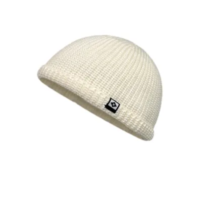 Stylish Knitted Patch Design Beanie Hat Woman's Winter Hip Hop Style Urban Streetwear Warm Close Fitting Cap