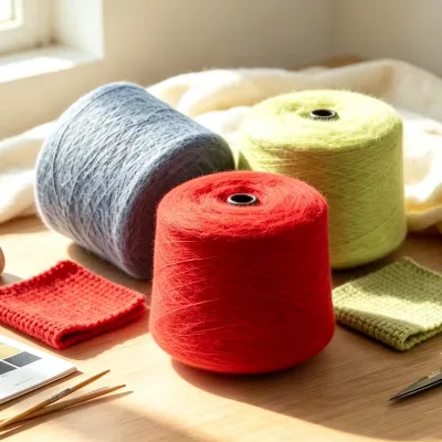 Hot Selling 1kg 100% Acrylic Mohair Yarn Dyed Yarn for Knitting Sewing