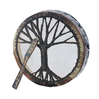 Hot Sell Shaman Drum the Tree of Life Garland Drum Surface Shaman   Siberia  Vegan Handmade Shaman Drum Percussion Instrument
