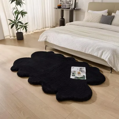 Super Soft Fluffy Machine Made Faux Fur Sheepskin Rugs High-Pile High-Density Cushion Plush Carpet Living Room Bedroom Sofa