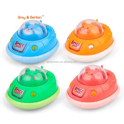 Animal Bumper Car Space Ship Frog Bear Rabbit Pull Back Toys Bumper Car for Kids