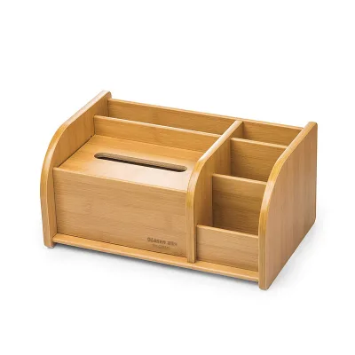 Modern Eco-friendly Wooden Tissue Box Home Remote Control Storage Desktop Creative Multifunctional Paper Box