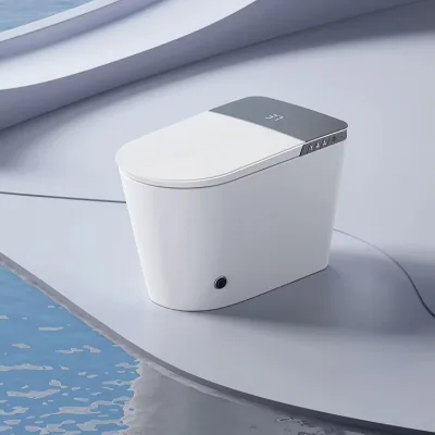 Fully Automatic Smart Bidet Toilet Built-in Water Tank No Water Pressure Limitation Dual Sensor Hot-and-Cold Massage Built-in