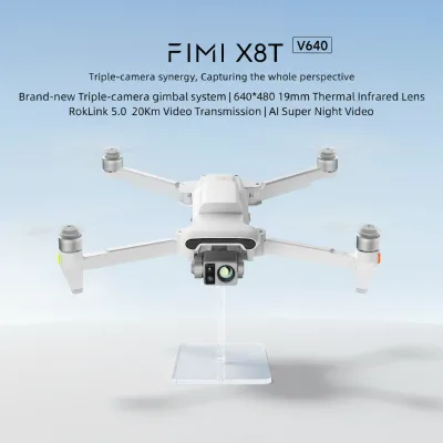 FIMI X8T 8K Dual Camera Thermal Imaging Drone with Screen Remote Long Range FPV Drone for Outdoor Photography and Inspection