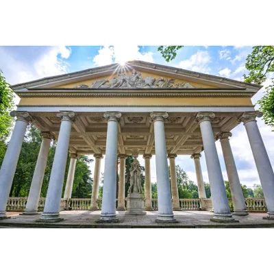 Hand Carved Decorative Round White Marble Outdoor Gazebo for Garden
