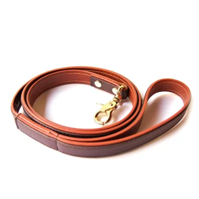 Wholesale Custom logo Engraved Dog Lead Genuine Leather Leash