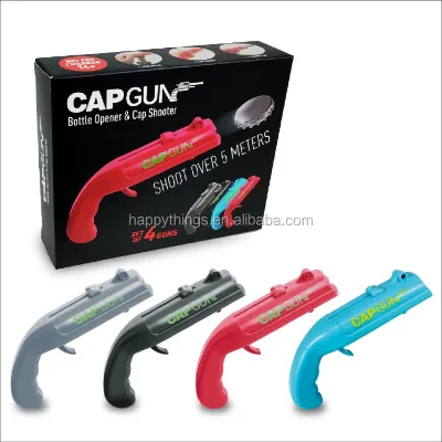 FBA Warehouse High Quality Hot-sales 4 Pieces Cap Gun Bottle Opener Launcher Shooter