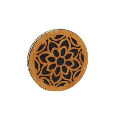 Natural Ethnic Percussion Musical Instrument 8 Inch Wood Hand Stream Drum for Sound Therapy