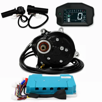 10000W 50H Encoder Direct Drive Motor Kit ND72890B for Qulbix 165 E-Bike, DKD LCD Display, Throttle Switch Set