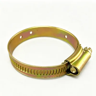 American British Style Hose Clamp Worm Gear Hose Clip Carbon Steel Galvanized Pipe Clamp for Automotive Water Hose