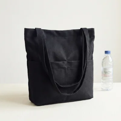 Wholesale Custom Luxury Brand Hotel Gift Cartoon Pattern Reusable Logo Print Cotton Tote Bag for Promotion
