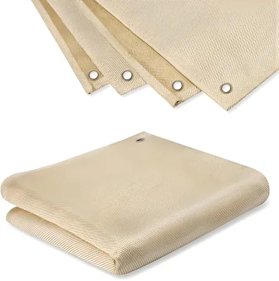 Factory Direct 800℃ Anti Spatter Welding Blanket Various Sizes Easy Hanging Fiberglass Fabric for Warehouses