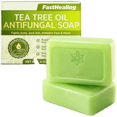Corot Handmade Solid Mineral Soap Bar with Tea Tree Oil for Acne Healing and Moisturizing