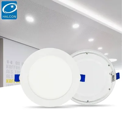 Soft Lighting Meeting Rooms Recessed Aluminum 9w 12w 18w 24w Round White Led Panel Lamp
