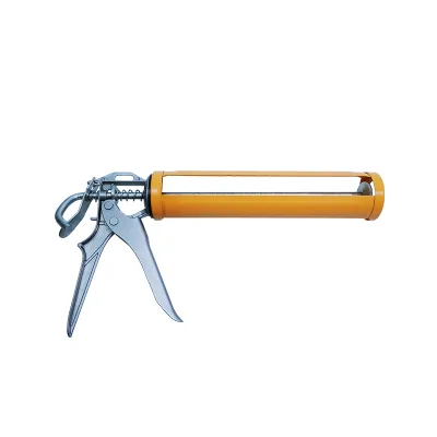 MH Manual Yellow 300ml Steel Caulking Gun with 360 Rotation Refillable for Car Body-Industrial Grade