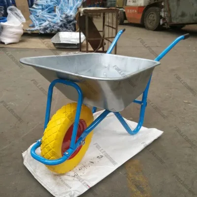 Wheel Barrow 6400 5009 Wheelbarrow with 1 2 Pneumatic PU Foam Solid Rubber Wheels and 65L 75L 80L 90L 100L Steel or Plastic Tray