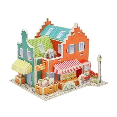 Wholesale Boys and Girls Educational Toys 3D Stereo Paper House Model Puzzle