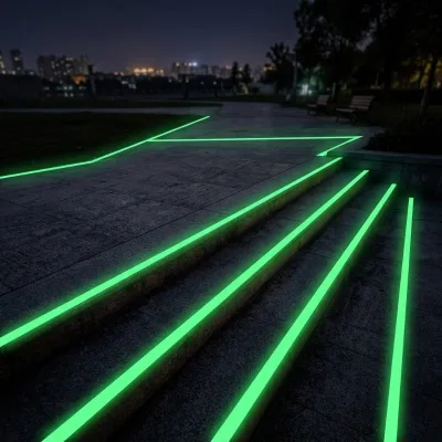 Heavy Duty Waterproof Glowing Tape Roll for Outdoor Night Pathway Walkway Step